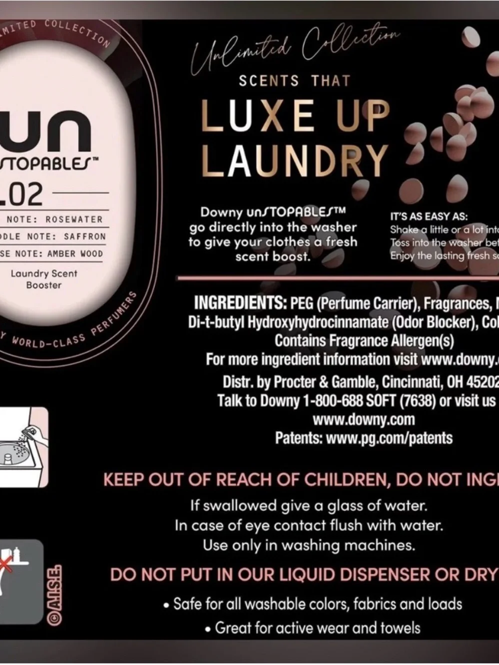 Unstopables N.02 Luxe Up Laundry Scent Booster - Pink